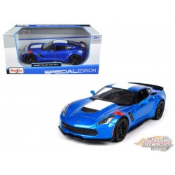 2017 Chevrolet Corvette Grand Sport Blue - Maisto 1/24 - 31516 BL - Passion Diecast 