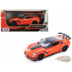 2019 Chevrolet Corvette ZR1 Orange - Motormax 1/24 - 79356 OR - Passion Diecast 