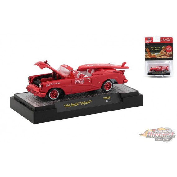 1954 BUICK SKYLARK  Coca Cola With Surf Board -  M2 CHASE CAR 1:64  - 52500-BB02 AGR