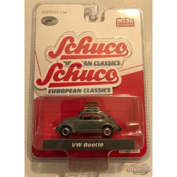 VolkswagenBeetle Kafer Harlekin With Roof Rack & Luggage - Schuco 1:64 MiJo Exclusives CHASE CAR RAW - 4900GR