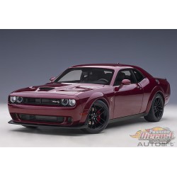 2018 Dodge Challenger SRT Hellcat Widebody - Octane Red - Autoart 1/18 - 71739  - Passion Diecast 