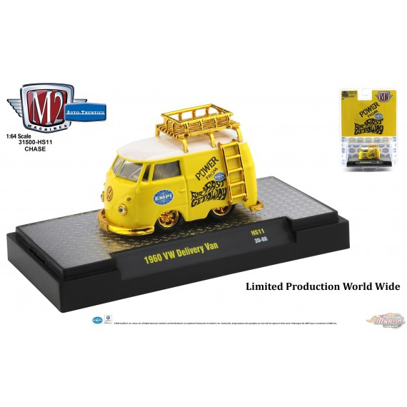 1960 Volkswagen Delivery Van Custom Short Wheelbase EMPI  -CHASE CAR M2 Machines 1:64 Hobby Exclusive - 31500 HS11GR