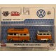 1959 Volkswagen Bus  Double Cab Camper With Trailer - SUPER CHASE CAR M2 Machines 1/64 Auto Trailer - 38100 MJS03GR