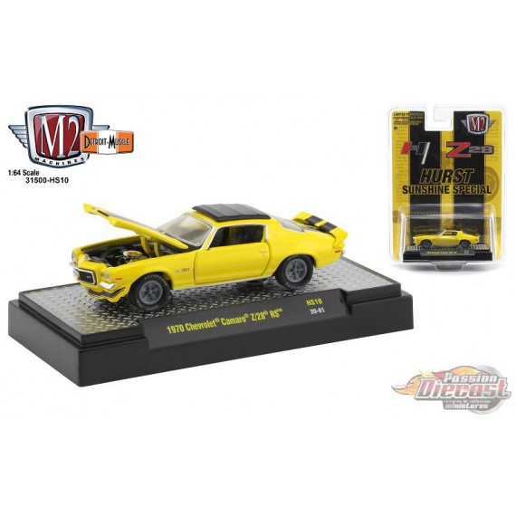 1970  Chevrolet Camaro Z/28 RS - Hurst Sunshine Special - Jaune vif - M2 Machine Hobby Exclusive 1:64 - 31500-HS10