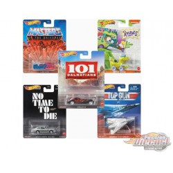 Hot Wheels 1:64 Retro Entertainment 2021  ''A'' Case Favorite  -  Assortment -  Set of 5 Cars - DMC55-957A - Passion Diecast