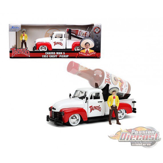 1953 Chevrolet Pickup Truck avec Figurine Tapatio Charro Man - Hollywood Rides -  JADA 1/24 -  31968 - Passion Diecast