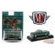 Chevrolet Custom Deluxe 10 with Bed Cover Black and Turquoise and Graphics -  M2 Auto Trucks 1:64 - 31500 RZ01