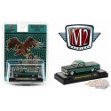 Chevrolet Custom Deluxe 10 with Bed Cover Black and Turquoise and Graphics -  M2 Auto Trucks 1:64 - 31500 RZ01