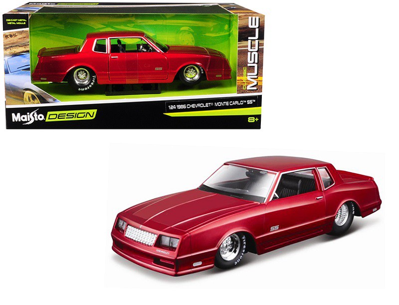 1986 Chevrolet Monte Carlo SS Candy Red - Maisto Classic Muscle 1/24 -  32530 - Passion Diecast