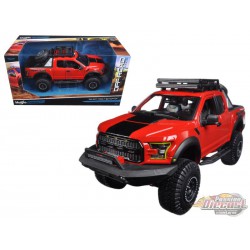 2017 Ford F-150 Raptor Pickup Rouge - Maisto Off Road Kings 1/24 - 32521 RD  - Passion Diecast 