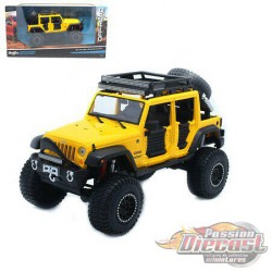 2015 Jeep Wrangler Unlimited Jaune - Maisto Off Road Kings 1/24 - 32523 YL - Passion Diecast 