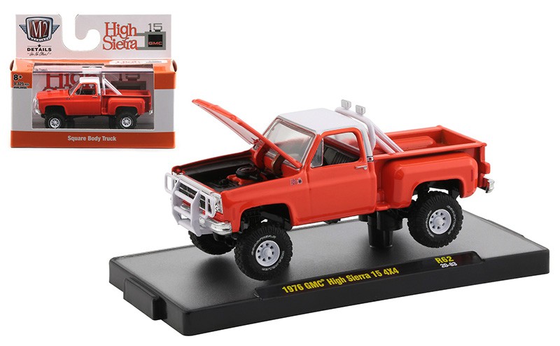 1976 GMC High Sierra 15 4x4 Orange - Auto-Trucks Release 62 - M2 Machines  1-64 - 32500-62 A - Passion Diecast