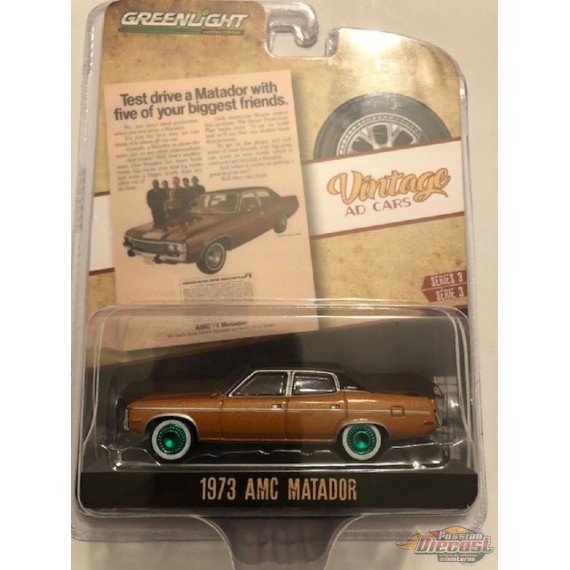 1973 AMC Matador -Vintage Ad Cars Series 3 - 1-64 GREENMACHINE 39050 CGR