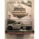 2015 Chevrolet Silverado 3500 Dually Flat Bed in Silver Ice - Dually Drivers  5 - Greenlight 1-64 - 46050 A