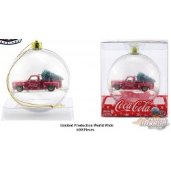 1974 Chevrolet Stepside  with tree - Coca-Cola Ornament- Candy Red/White - M2 Machines 1:64 MiJo Exclusives - 53500 MJS02