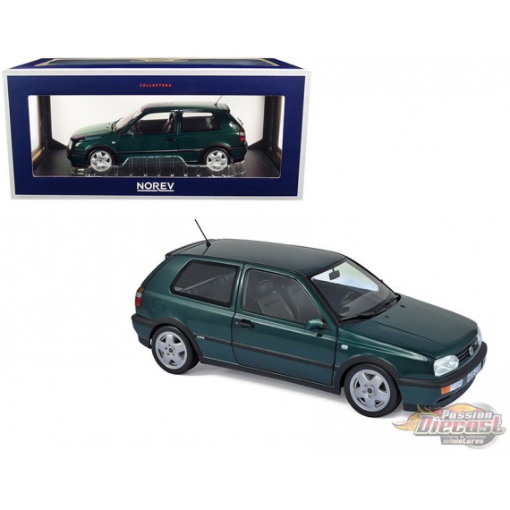 1996 Volkswagen Golf VR6 Green Metallic - 1/18  Norev - 188437  - Passion diecast 