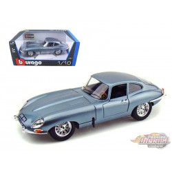 1961 Jaguar E Type Coupe Blue - 1-18 Bburago 12044 BL  -  Passion Diecast 