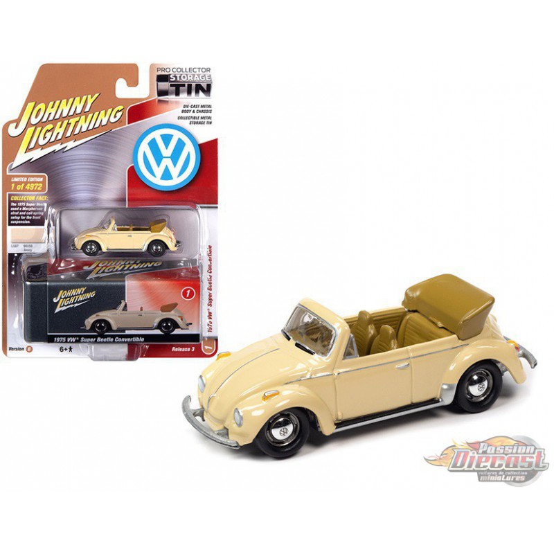 1975 Volkswagen Super Beetle Convertible Beige - Collector Tin