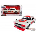 1971 Nissan Skyline GT-R KPGC10  Off-White With Red Stripes - JDM Tuners  1/24  Jada 30003 WH-RD
