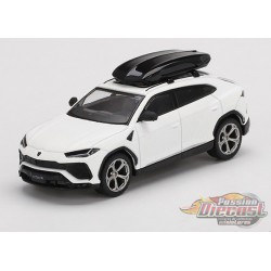 Lamborghini Urus Avec Roof Box Bianco Monocerus Matt-  MINI GT 1:64 - Usa Exclusive - MGT00220