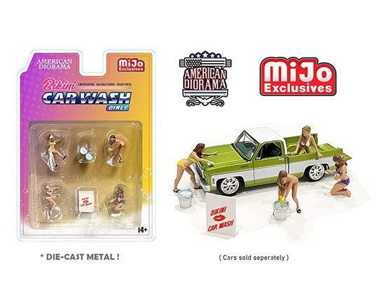 Bikini Car Wash Girls Figurine 6 pieces Diecast - American Diorama 1-64 -  76465 MJ - Passion Diecast