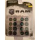 RAM  Wheel & Tire Pack  - Auto Body Shop series 4 - GREENMACHINE 1/64   - 16070 CGR