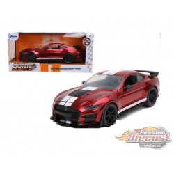 2020 Ford Shelby  GT500 Red with White stripe -  Jada 1/24 - 53003 RD - Passion Diecast 