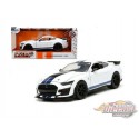 2020 Ford Shelby  GT500  Blanc avec bande Bleu -  Jada 1/24 - 53003 WH -  32663
