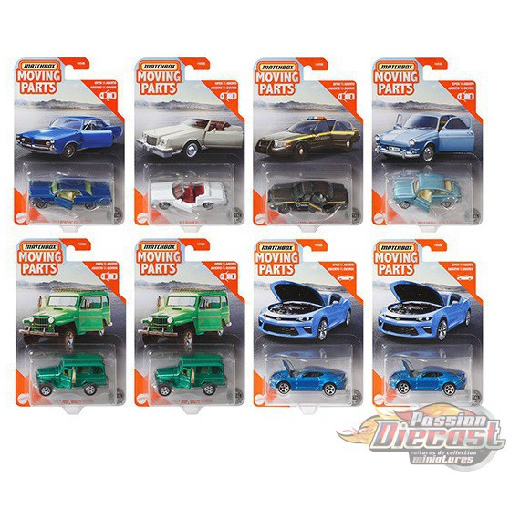 Matchbox 1:64 Articulated Cars  "H"  Case  -  Assortment -  Set of 8 Cars - FWD28-956H  - Passion Diecast