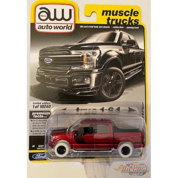 2019 Ford F-150 XLT Sport - Black - Auto World 1:64 Premium - AWSP055 B