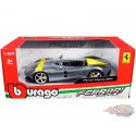 Ferrari Monza SP1 Silver Metallic with Yellow Stripes - Bburago 1-24 -  26027