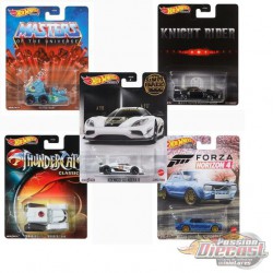 Hot Wheels 1:64 Retro Entertainment 2021  ''B'' Case Favorite   Ensemble de 5 Voitures  - DMC55-957B - Passion Diecast