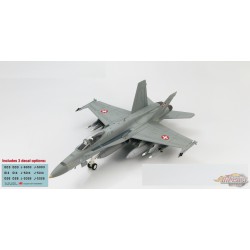 McDonnell Douglas F/A-18C Hornet - Swiss Air Force - Suisse - avec feuille de décalque - Hobby Master 1/72 HA3532B - Passion Die