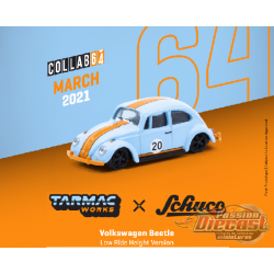 Volkswagen Beetle Blue Orange - Tarmac Works  / Schuco 1/64  - T64S-006-GF  -  Passion Diecast 