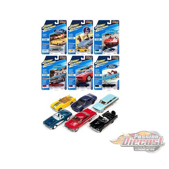 Classic Gold 2020 Release 3 Set B (assortiment de 6 voitures) Johnny Lightning 1:64 - JLCG023 B  -  Passion Diecast 