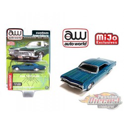 1966 Chevy Impala SS Vert métallique - Lowriders - Auto World 1/64 MiJo Exclusives - CP7740