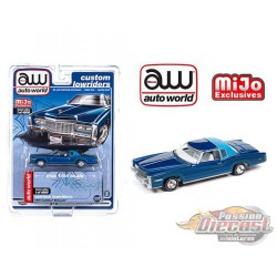 1975 Cadillac Eldorado Blue - Lowriders - Auto World 1/64 MiJo Exclusives - CP7720 - Passion Diecast 
