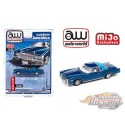 (Web Only) 1975 Cadillac Eldorado Bleu - Lowriders - Auto World 1/64 MiJo Exclusives - CP7720