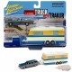 1973 Chevy Caprice Station Wagon Bleu avec remorque de camping-car - Johnny Lightning  1:64 - JLBT013 A -  Passion Diecast 
