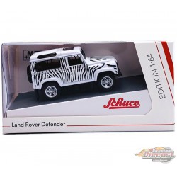 Land Rover Defender Safari Zebra Noir/Blanc - Schuco 1:64 - 452021800 -  Passion Diecast 