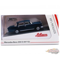 Mercedes Benz 200 D W110 Navy Blue - Schuco 1:64 - 452022200 -  Passion Diecast 
