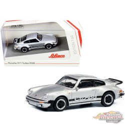 Porsche 911 930 Turbo Silver - Schuco 1:64 - 452022400 - Passion Diecast 