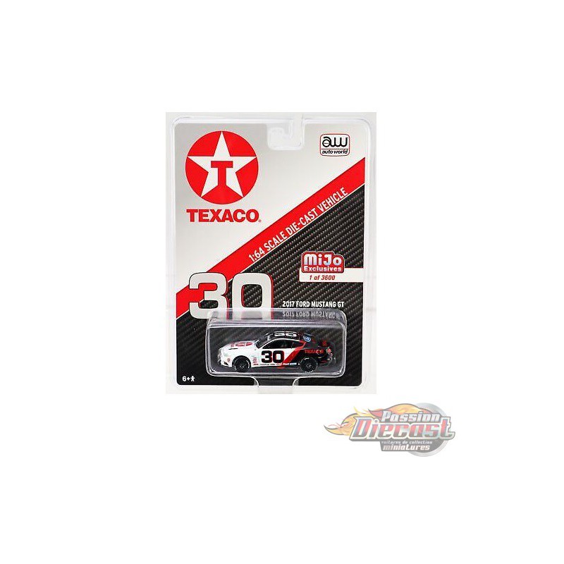 AUTO WORLD MIJO EXCLUSIVE 2017 FORD MUSTANG TEXACO RACING 1/64 DIECAST CP7438
