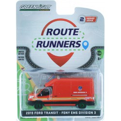 2019 Ford Transit LWB FDNY Fire Department  EMS Division 3  - Route Runners Series 2  GREENMACHINE 1-64  -  53020 EGR Passion Di