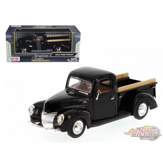 1940 Ford Pick Up  Black - Motormax 1-24 - 73234 BK - Passion Diecast