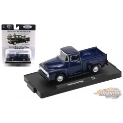 1956 Ford F-100 Truck  Nocturne Blue Metallic - Auto-Drivers Release 71 - M2 Machines 1:64 - 11228-71 E -  Passion Diecast 