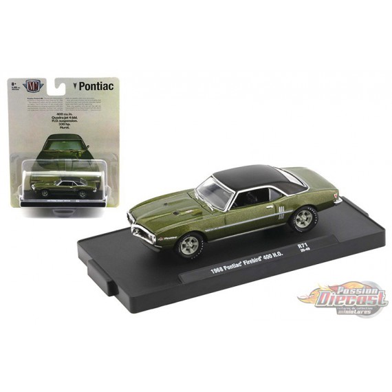 1968 Pontiac Firebird 400 H.O. in Verdoro Green - Auto-Drivers Release 71 - M2 Machines 1:64 - 11228-71 D - Passion Diecast 