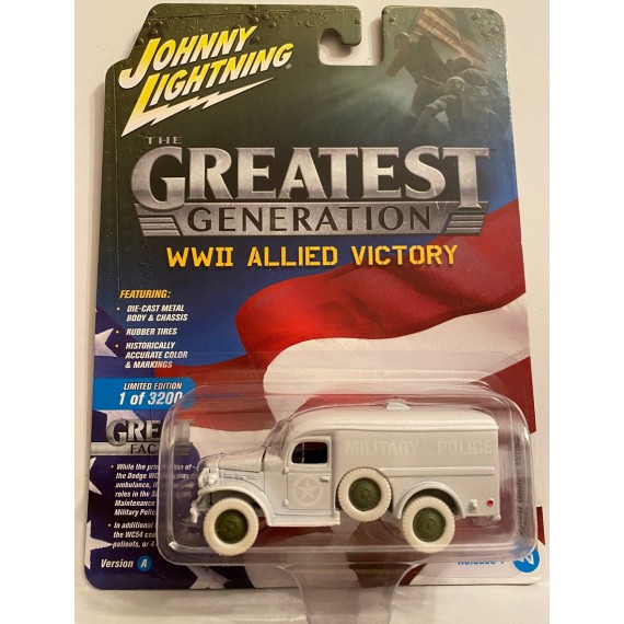 DODGE WC54 - Allied Victory - Wheeled Warriors  - WHITE Lightning - 1:64 - JLCP7066GR