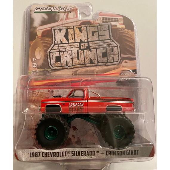 CRIMSON GIANT - 1987 CHEVY SILVERADO Monster Truck - Kings of Crunch Series 8 - 1-64 GREENMACHINE 49080 FGR Passion Diecast