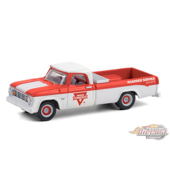 1965 Dodge D-100 - Conoco Roadside Service -  Running on Empty 12 - 1-64 greenlight - 41120 C - Passion Diecast